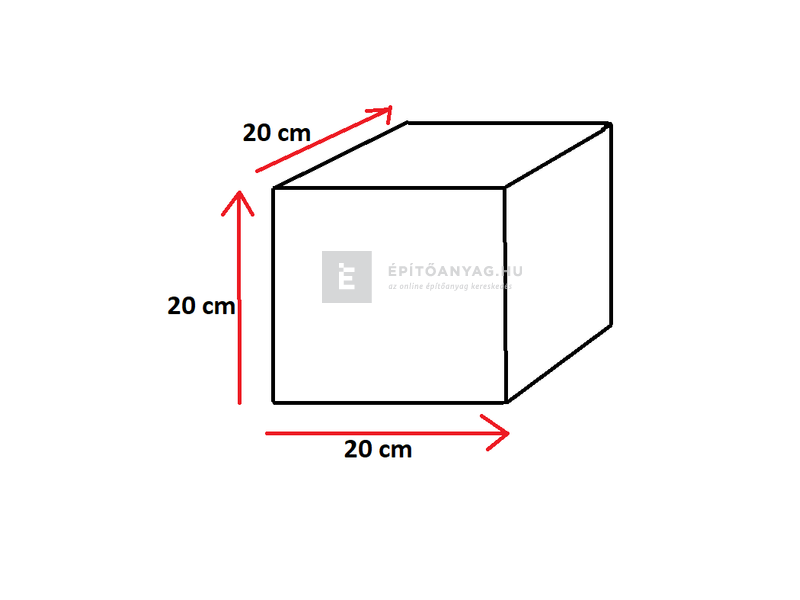 Leier Antik kerítéskő félkő fuoco 20x20x20 cm