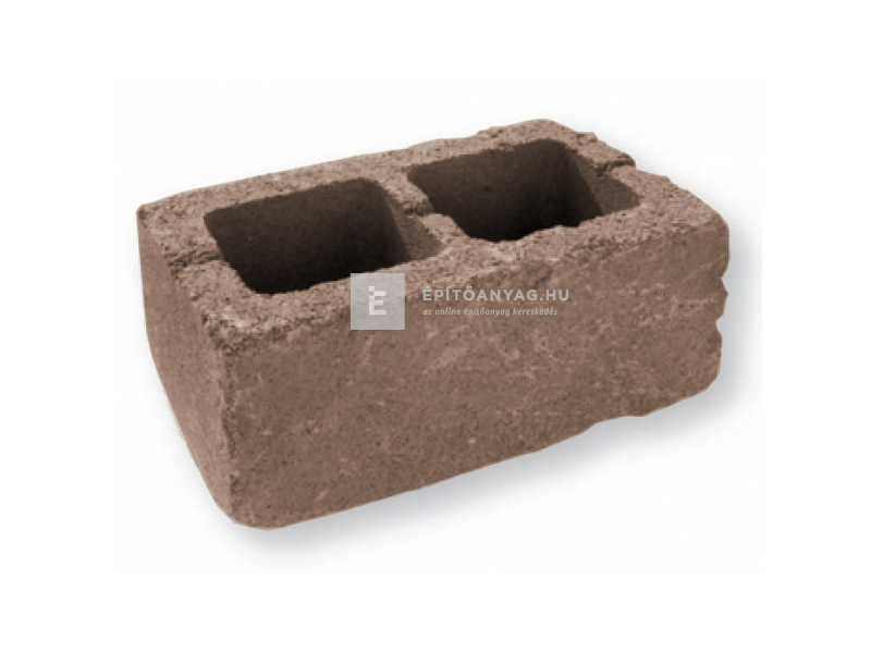 Leier Antik kerítéskő normálkő felezhető, sepia 20x40x20 cm