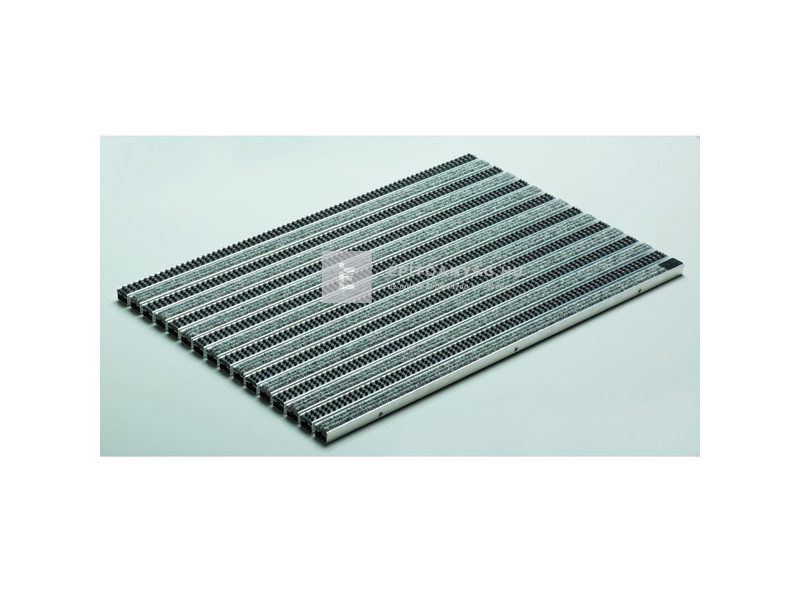 Aco Self Vario Rips alumínium lábtörlő rács műrost és kazettás kefe betéttel, világosszürke 60x40 cm