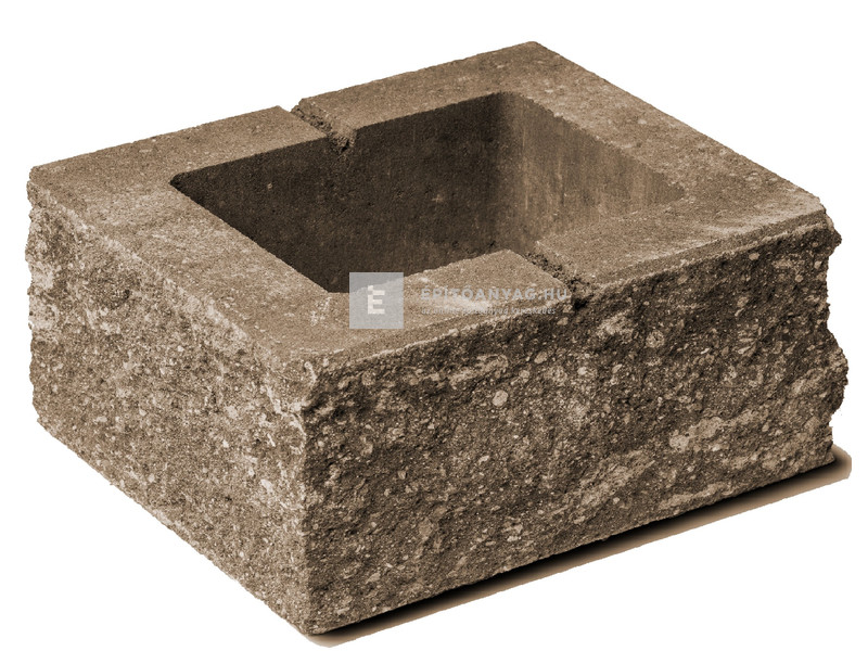 Viastein Avangard VIA+OE 1 Oszlopelem roppantott felülettel mokka árnyalt 25x30x16 cm