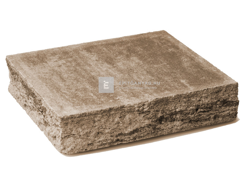 Viastein Avangard VIA+KOF1 Kerítés,oszlop fedlap roppantott felülettel mokka árnyalt 31x36x8 cm