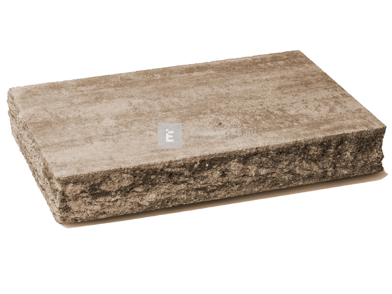 Viastein Avangard VIA+KOF2 Kerítés,oszlop fedlap roppantott felülettel mokka árnyalt 56x36x8 cm