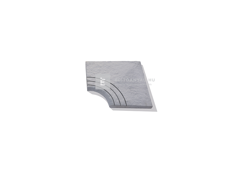 Semmelrock Bradstone Lias Medence sarok, hamuszürke 45x45x3,3-5,8 cm