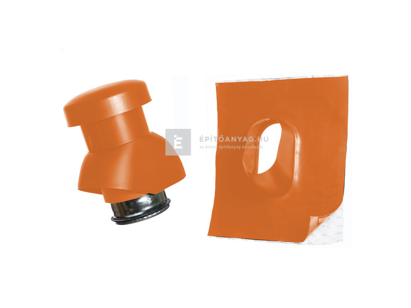 Klöber műanyag alapcserép + szellőzőcső, univerzális, DN125 téglavörös