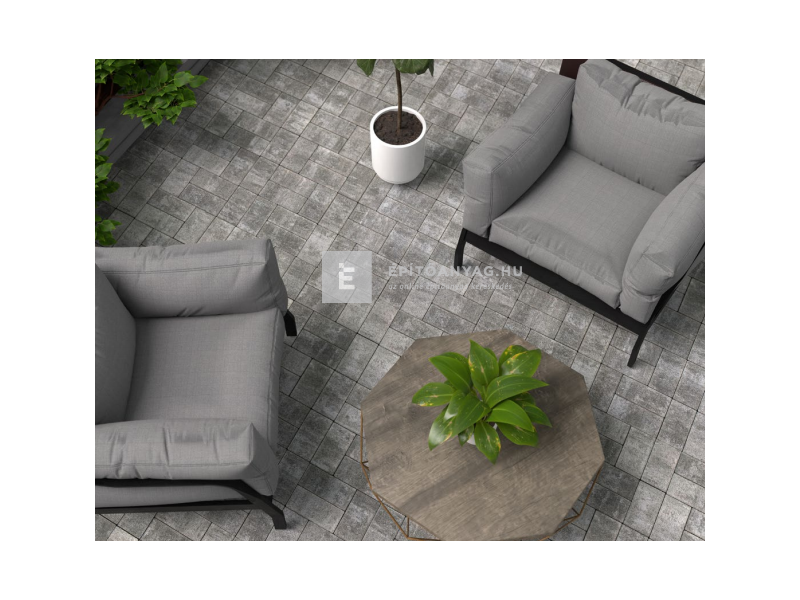 Viastein Sempre Térkő antracit/fehér 10x20 cm 6 cm