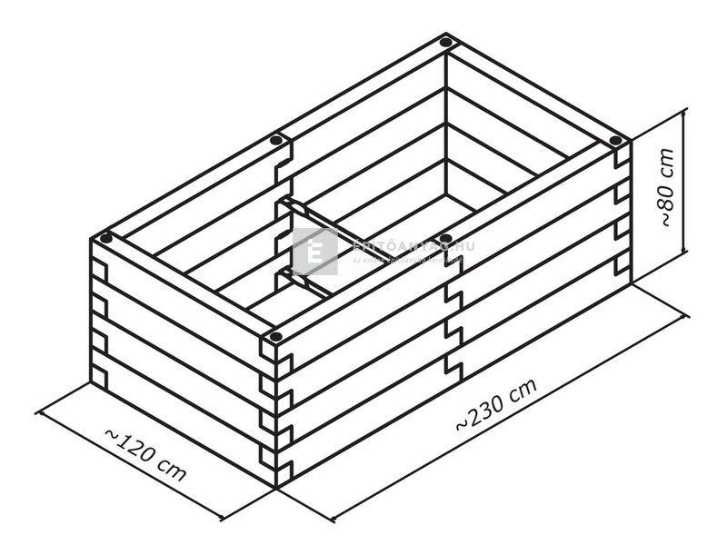 Leier Durisol Magaságyás téglalap alakzat