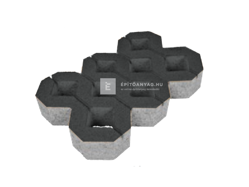 KK Kavics Dublin rácskő antracit 60x40x10 cm