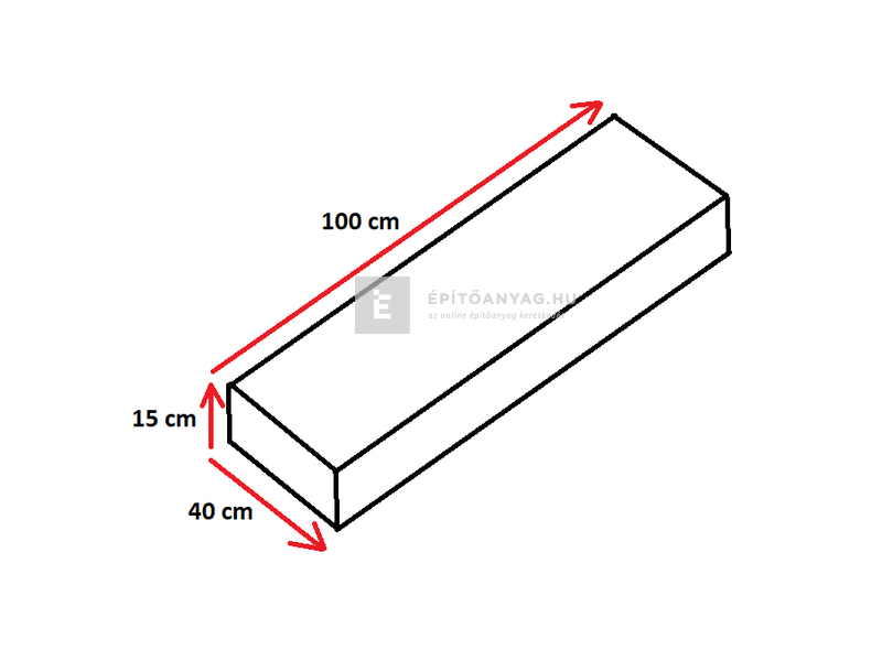 KK Kavics Delphi MF Lépcsőblokk  mészkő 100x40x15 cm