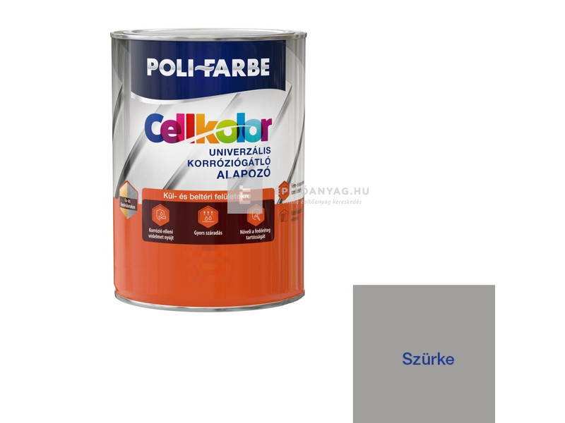 Poli-Farbe Cellkolor Univerzális korróziógátló alapozó szürke  2,5 l