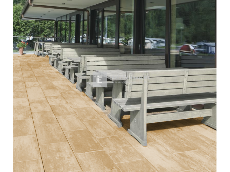 Viastein Folio Fino Teraszburkoló lap homoksárga árnyalt 60x30x4,2 cm CCP