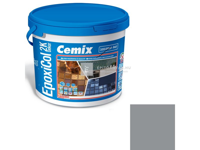 Cemix-LB-Knauf EpoxiCol 2K Dekor epoxi fugázó betonszürke 7 kg