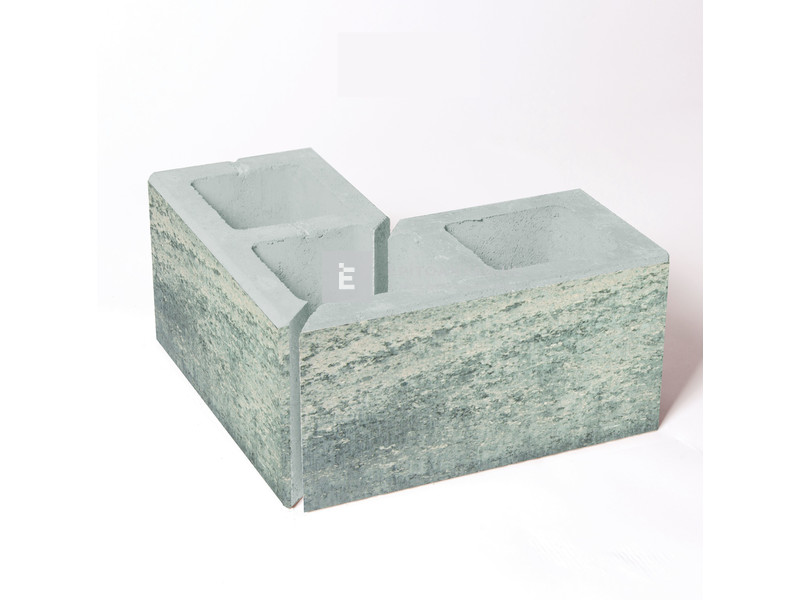 Leier Modern Kerítés sarokelem satírozott natúr füstantracit 40x20x20 cm