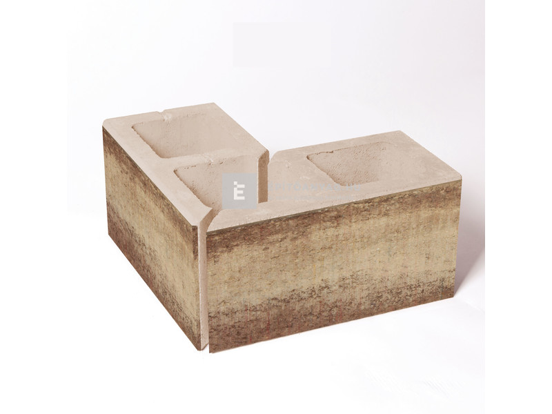 Leier Modern Kerítés sarokelem satírozott natúr beige-barna 40x20x20 cm