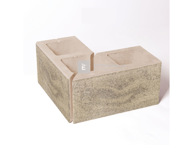 Leier Modern kerítés sarokelem natúr, satírozott beige-barna 20x42x20 cm