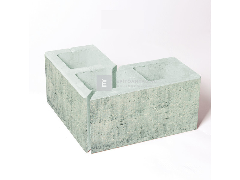 Leier Modern Kerítés sarokelem satírozott natúr jégszürke 40x20x20 cm