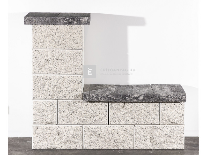 Leier Architektúra Kerítéskő félkő törtfehér 20x20x20 cm (80 db/rkl)