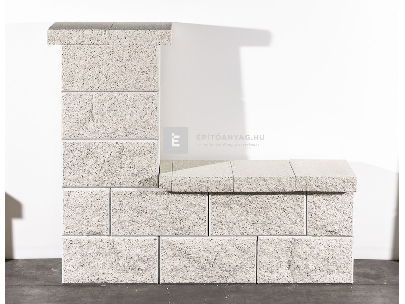 Leier Architektúra Kerítéskő félkő törtfehér 20x20x20 cm (80 db/rkl)