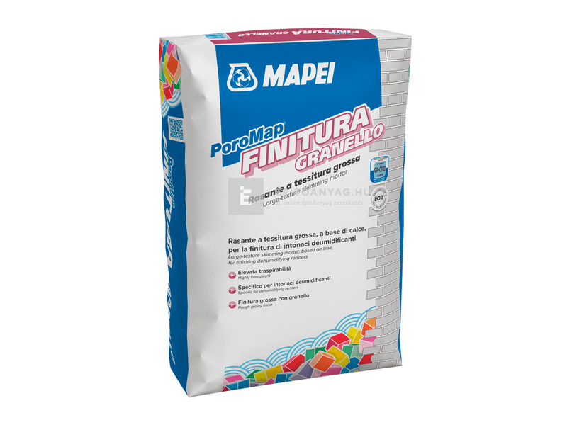 Mapei Poromap Finitura Granello durva szemcsés páraáteresztő simítóhabarcs 25 kg