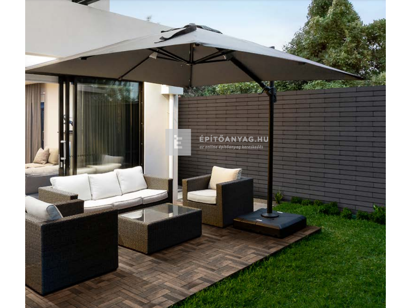 Viastein Modulo MKE kerítéselem 9 cm sima felület antracit 60x30 cm