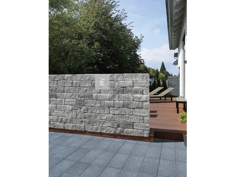 Viastein Dunahullám struktúrált 40x20x5 cm fekete CCP