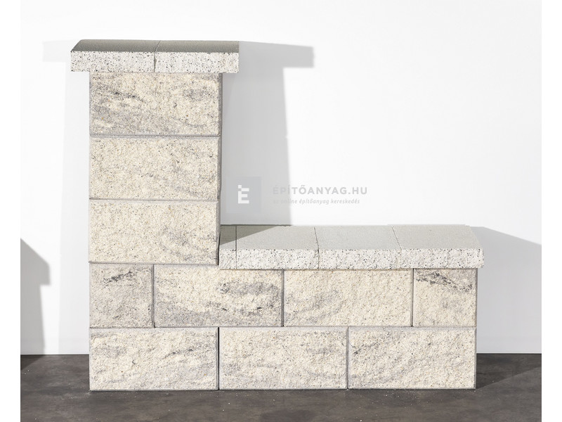 Leier Architektúra Kerítéskő normál jégszürke 40x20x20 cm