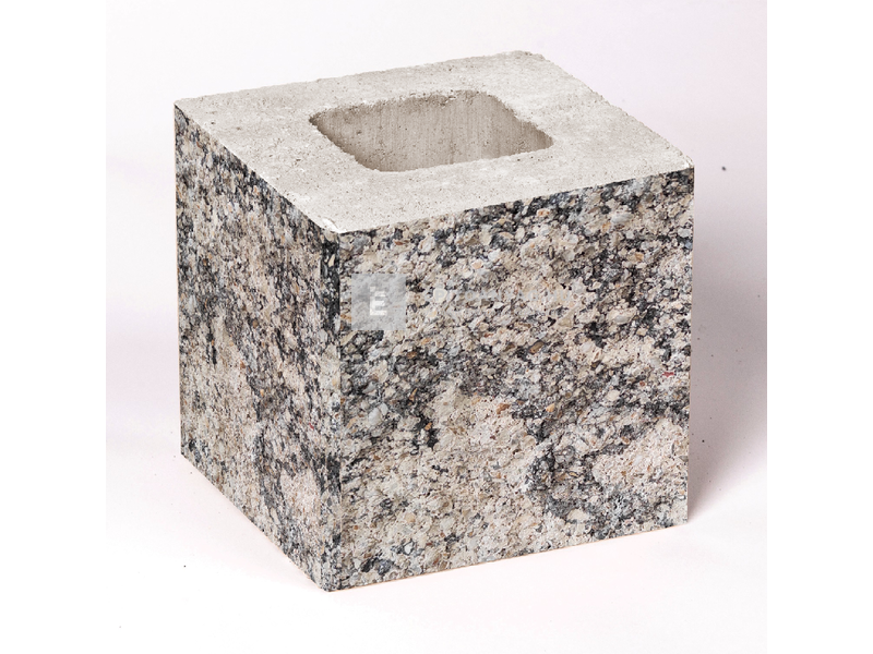 Leier Architektúra Kerítéskő félkő jégszürke 20x20x20 cm