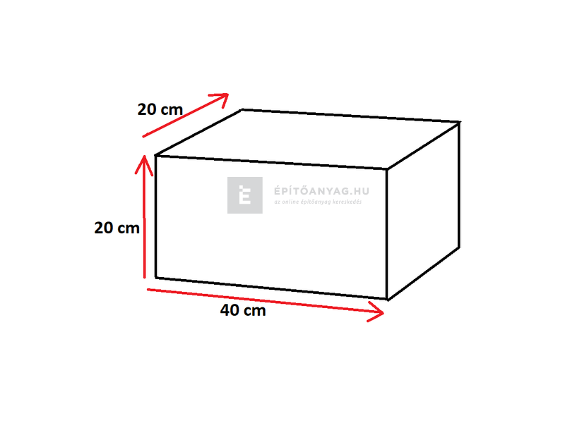 Leier Architektúra Kerítéskő normálkő beige-barna 40x20x20 cm (40 db/rkl)