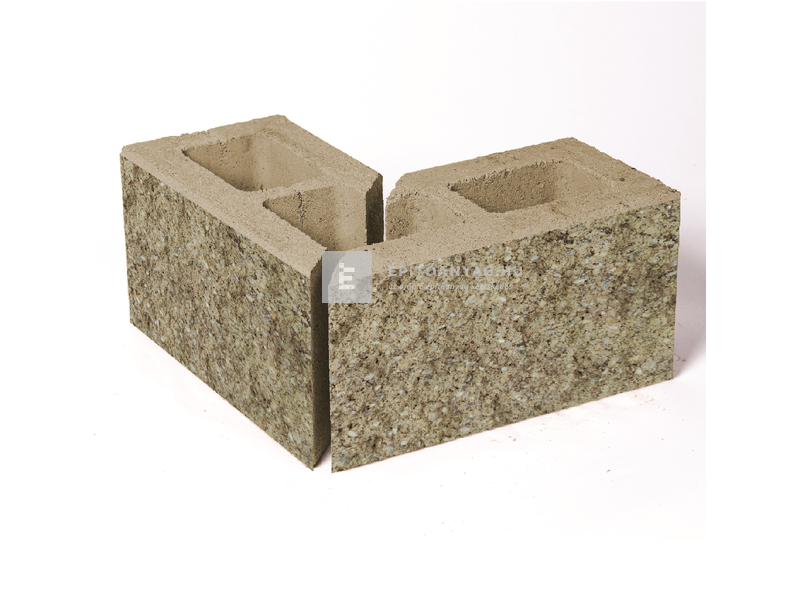 Leier Architektúra Kerítéskő sarokelem beige-barna 40x20x20 cm