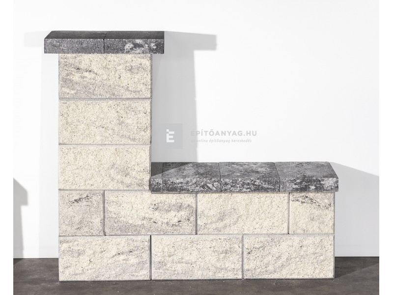 Leier Architektúra Kerítéskő sarokelem jégszürke 40x20x20 cm