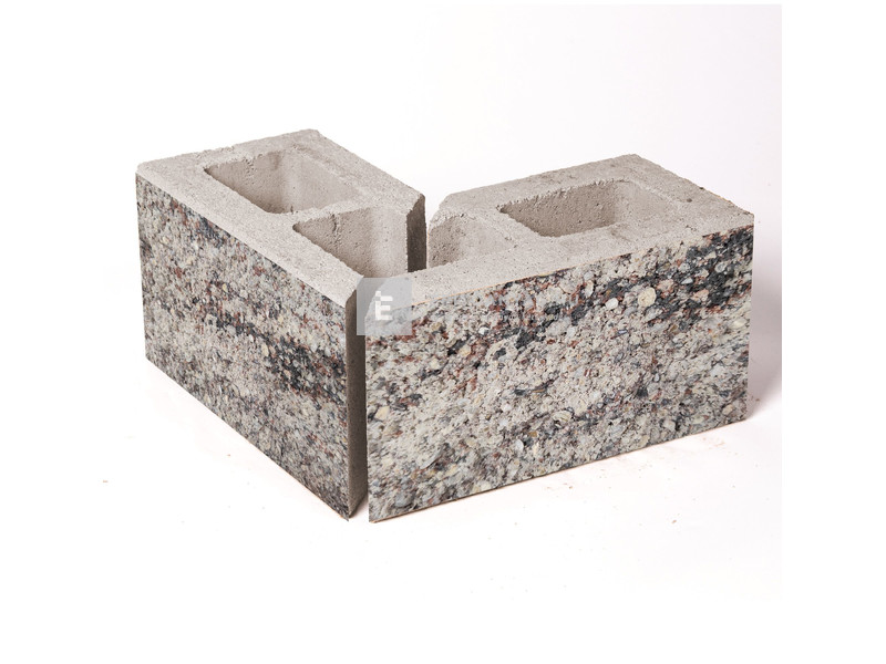 Leier Architektúra Kerítéskő sarokelem kagylóhéj 40x20x20 cm