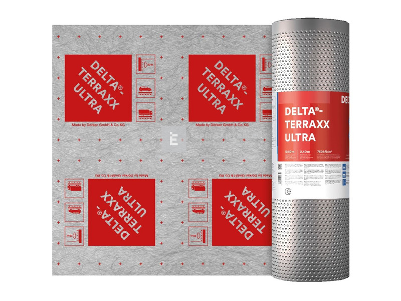 Terrax Rokket Dörken Delta-Terraxx Ultra, extrém nyomószilárdságú, geotextíliával ...