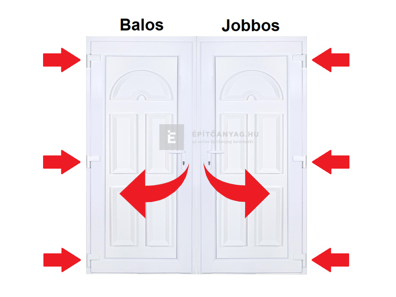Delta W5K NYL Temze 1 üveges műanyag bejárati ajtó, 3D pánt, 5 pontos zár, jobb 100x210 cm