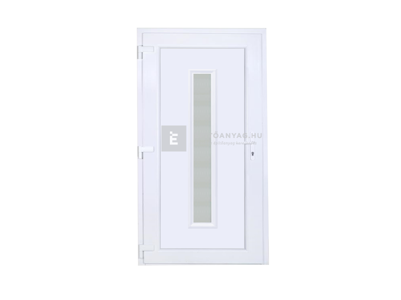 Delta Bodrog műanyag bejárati ajtó 100x210 cm, balos, fehér, üvegezett