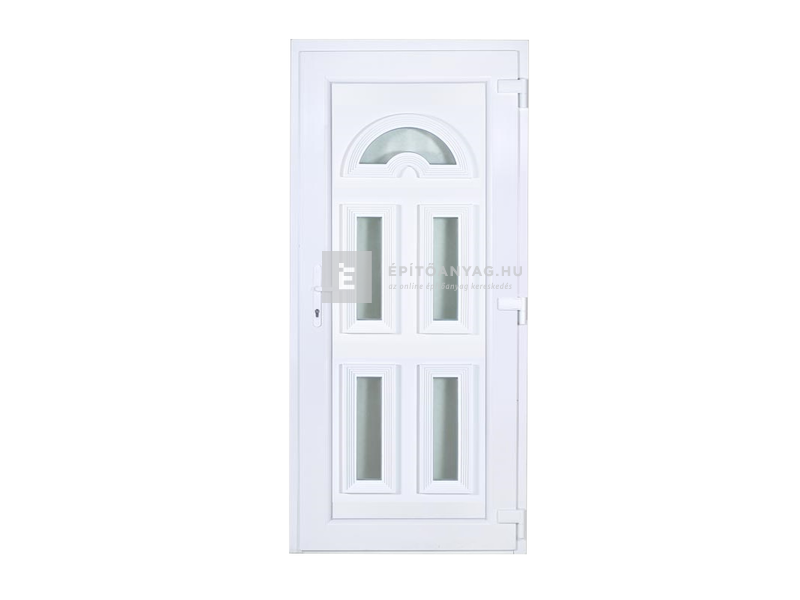 Delta Temze műanyag bejárati ajtó 100x210 cm, jobbos, fehér, 5 üveges