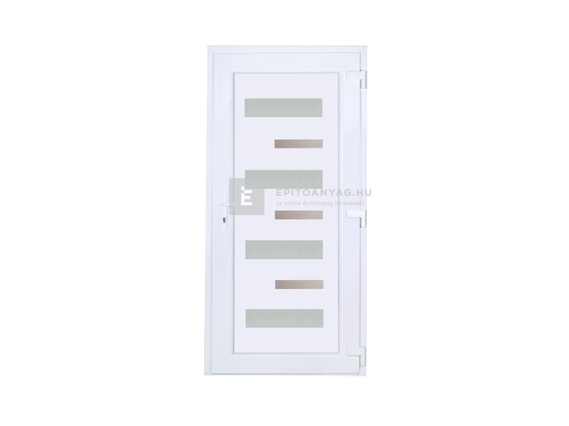 Delta W5K SB Zebra műanyag bejárati ajtó 7 üveges jobb 100x210 cm