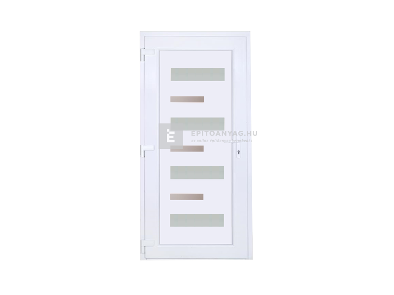 Delta W5K SB Zebra műanyag bejárati ajtó 7 üveges bal 100x210 cm