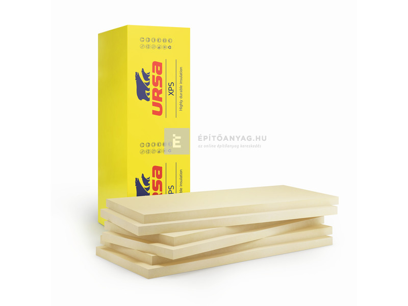 Ursa XPS UFN-VII-L Extrudált hőszigetelő lemez, strukturált felület lépcsős él 60x600x1250 mm