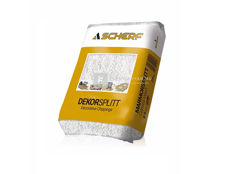 Scherf Márványzúzalék  carrarai fehér  9-12 mm 25 kg  PE-zsák