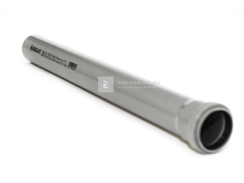 Valplast PVC tokos cső gumigyűrűvel 50 mm, 1 m