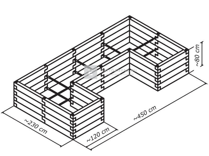 Leier Durisol Magaságyás U Plusz alakzat