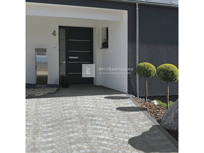 Semmelrock Arte Pest-Buda Kombi térkő íves kő platinabronz 10 cm