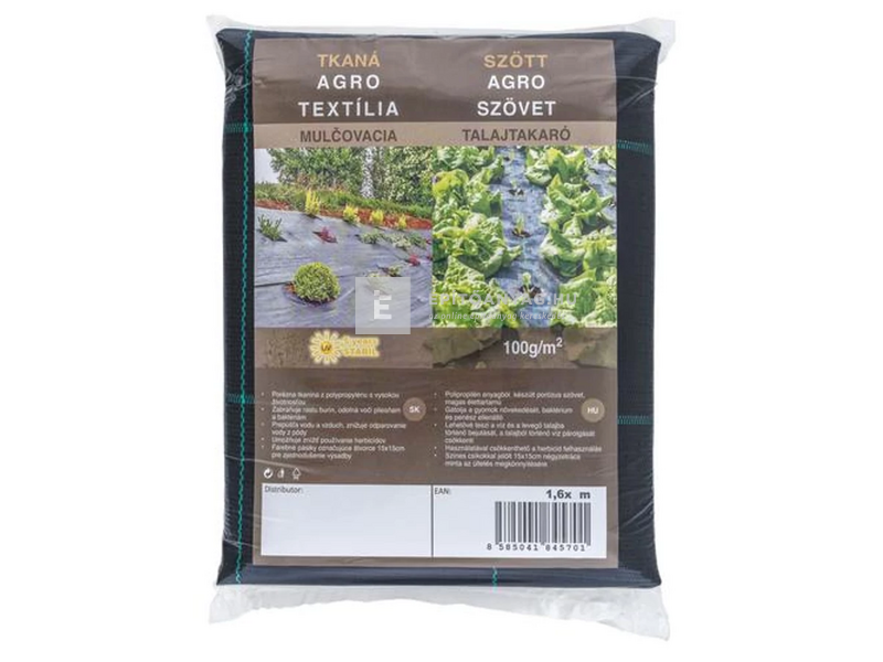 Agrotextilia PPHA fekete 100 g, 16 m²