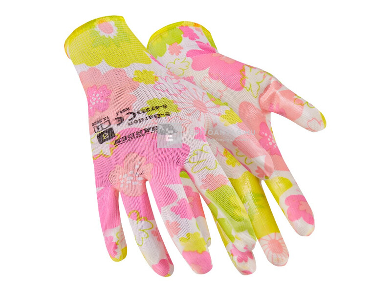 Stalco Garden poliészter mártott, kerti kesztyű 7-es