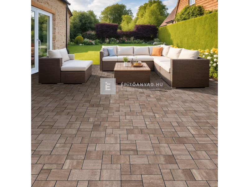 Semmelrock Citytop Kombi térkő caffe latte 6 cm