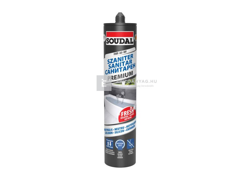 Soudal Premium Szaniter Szilikon fehér 280 ml