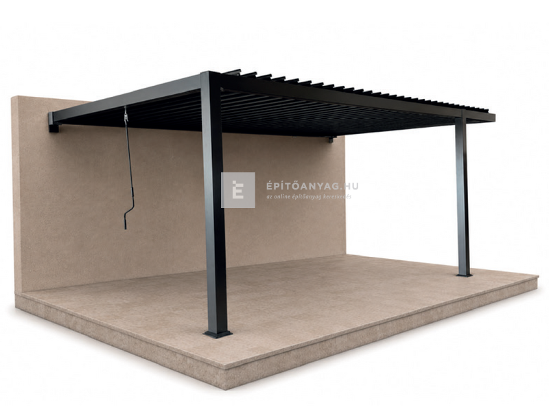 Sunrite Oliver pergola, átalakító konzollal 3x5 m, fekete