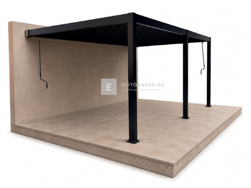 Sunrite Oliver pergola, átalakító konzollal 3x6 m, fekete