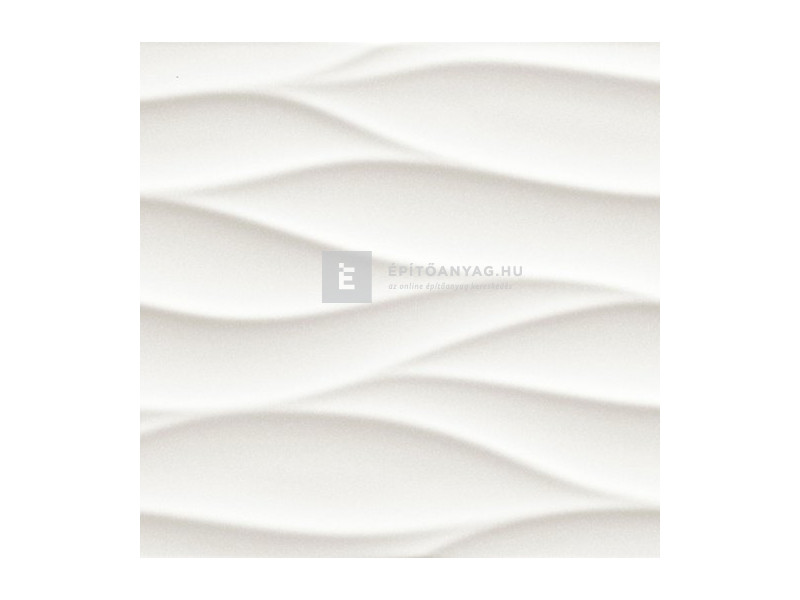 Fap Lumina Curve White Gloss fali csempe, fehér 25x75 cm