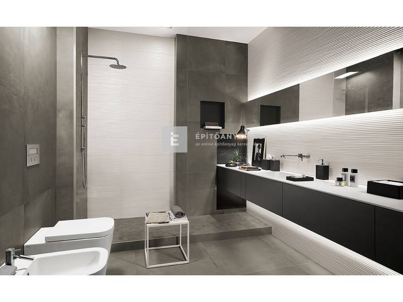 Fap Lumina Line White Gloss fali csempe, fehér 25x75 cm