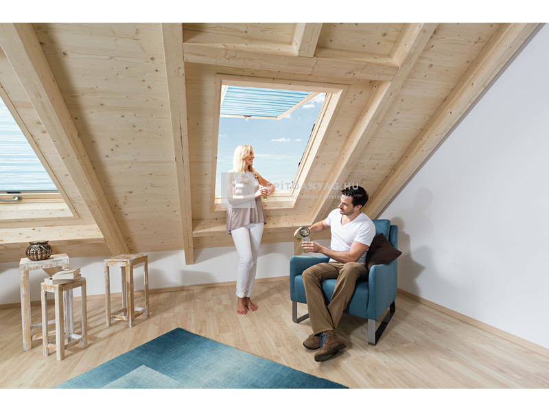 Roto Designo WDF R88C H WD Fa tetőtéri ablak felnyíló, alsó kilinccsel 7/9, 74x98 cm